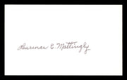 Earl Mattingly Autographed 3x5 Index Card Brooklyn Robins SKU #174189