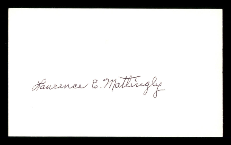 Earl Mattingly Autographed 3x5 Index Card Brooklyn Robins SKU #174189