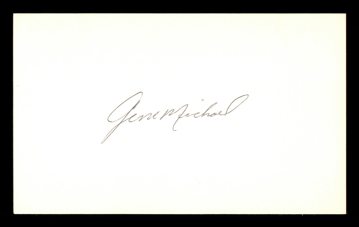 Gene Michael Autographed 3x5 Index Card New York Yankees SKU #174196