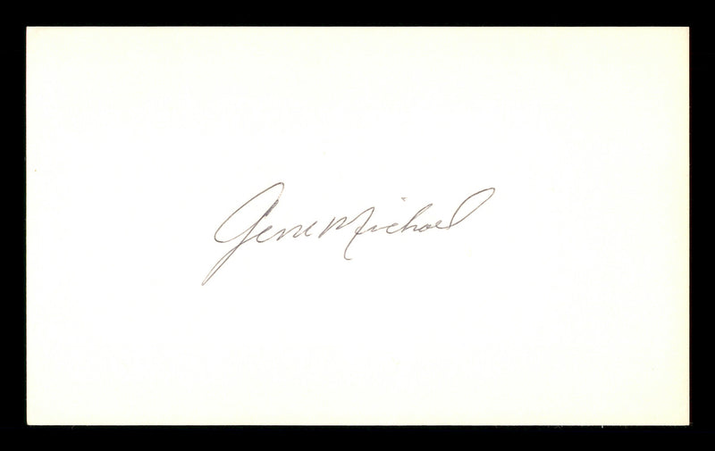Gene Michael Autographed 3x5 Index Card New York Yankees SKU #174196