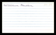 Billy Mullen Autographed 3x5 Index Card St. Louis Browns SKU #174206