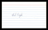 Earl Naylor Autographed 3x5 Index Card Philadelphia Phillies, Brooklyn Dodgers SKU #174209