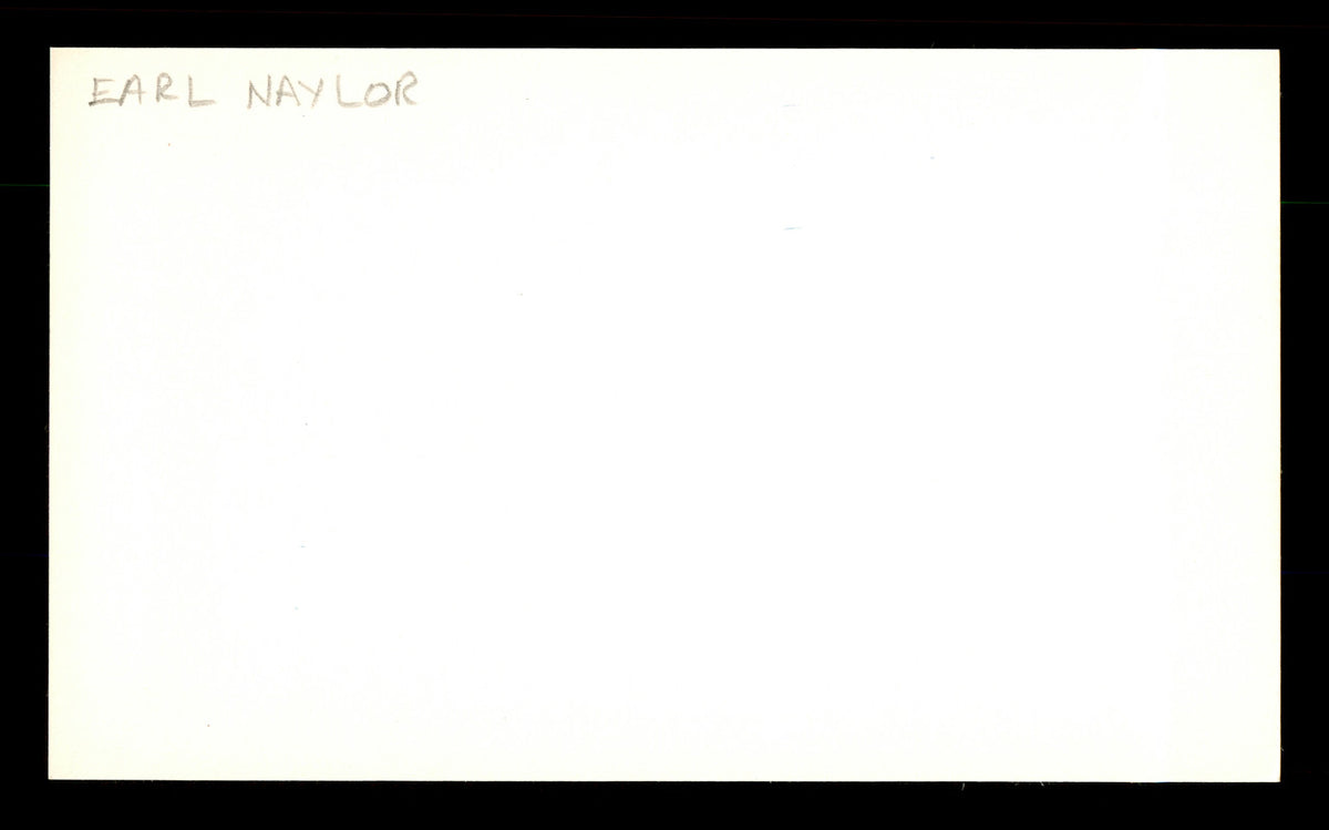 Earl Naylor Autographed 3x5 Index Card Philadelphia Phillies, Brooklyn Dodgers SKU #174209