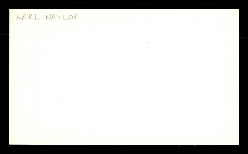 Earl Naylor Autographed 3x5 Index Card Philadelphia Phillies, Brooklyn Dodgers SKU #174209