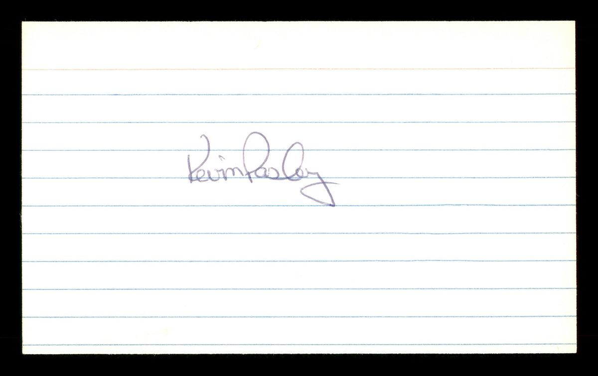 Kevin Pasley Autographed 3x5 Index Card Los Angeles Dodgers SKU #174223