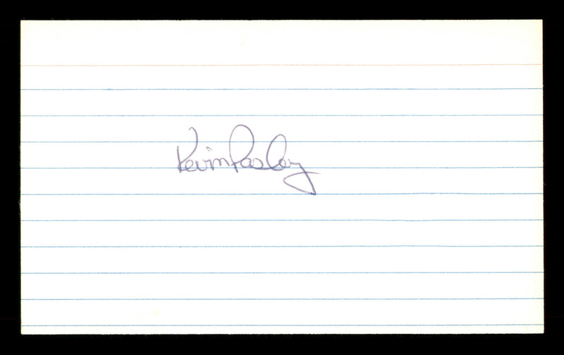 Kevin Pasley Autographed 3x5 Index Card Los Angeles Dodgers SKU #174223