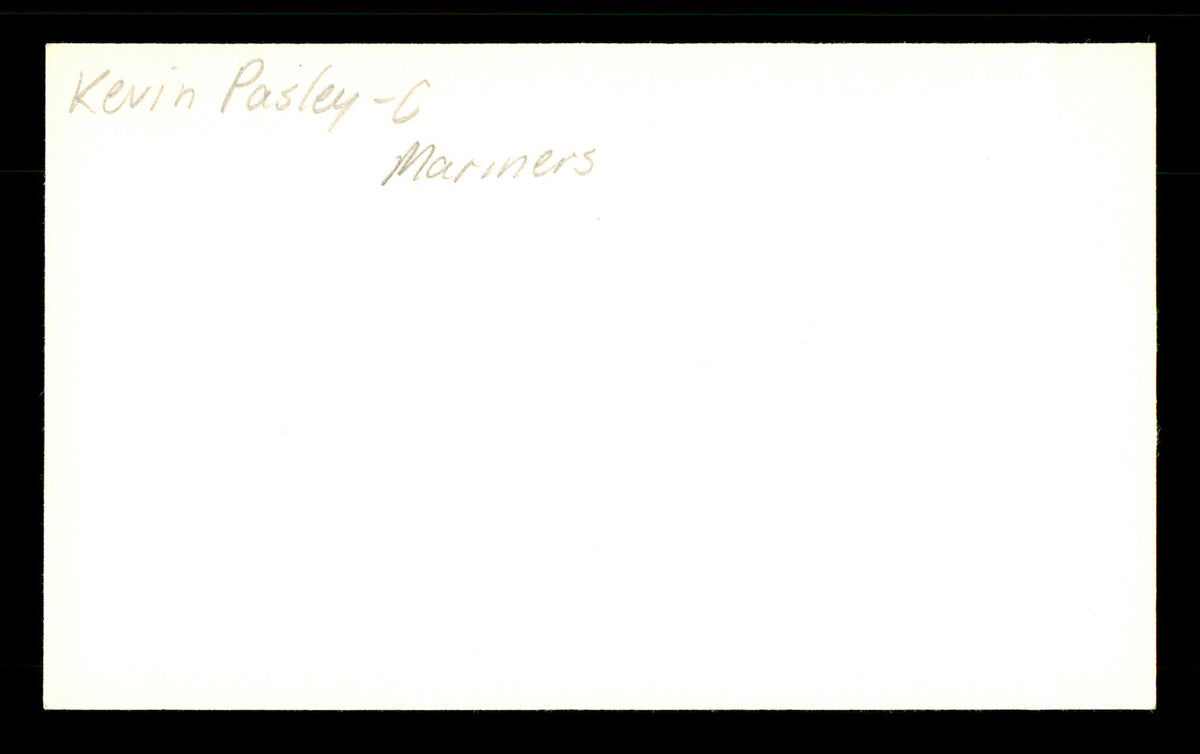 Kevin Pasley Autographed 3x5 Index Card Los Angeles Dodgers SKU #174223
