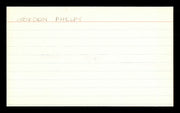 Gordon "Babe" Phelps Autographed 3x5 Index Card Brooklyn Dodgers SKU #174227