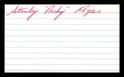 Stan Rogers Autographed 3x5 Index Card Brooklyn Dodgers SKU #174238