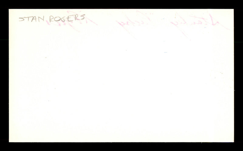 Stan Rogers Autographed 3x5 Index Card Brooklyn Dodgers SKU #174238