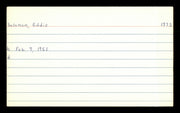 Eddie Solomon Autographed 3x5 Index Card Los Angeles Dodgers, Atlanta Braves SKU #174254