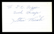 Stan Wasiak Autographed 3x5 Index Card Brooklyn Dodgers "Luck Always" SKU #174277