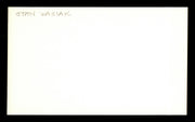 Stan Wasiak Autographed 3x5 Index Card Brooklyn Dodgers "Luck Always" SKU #174277