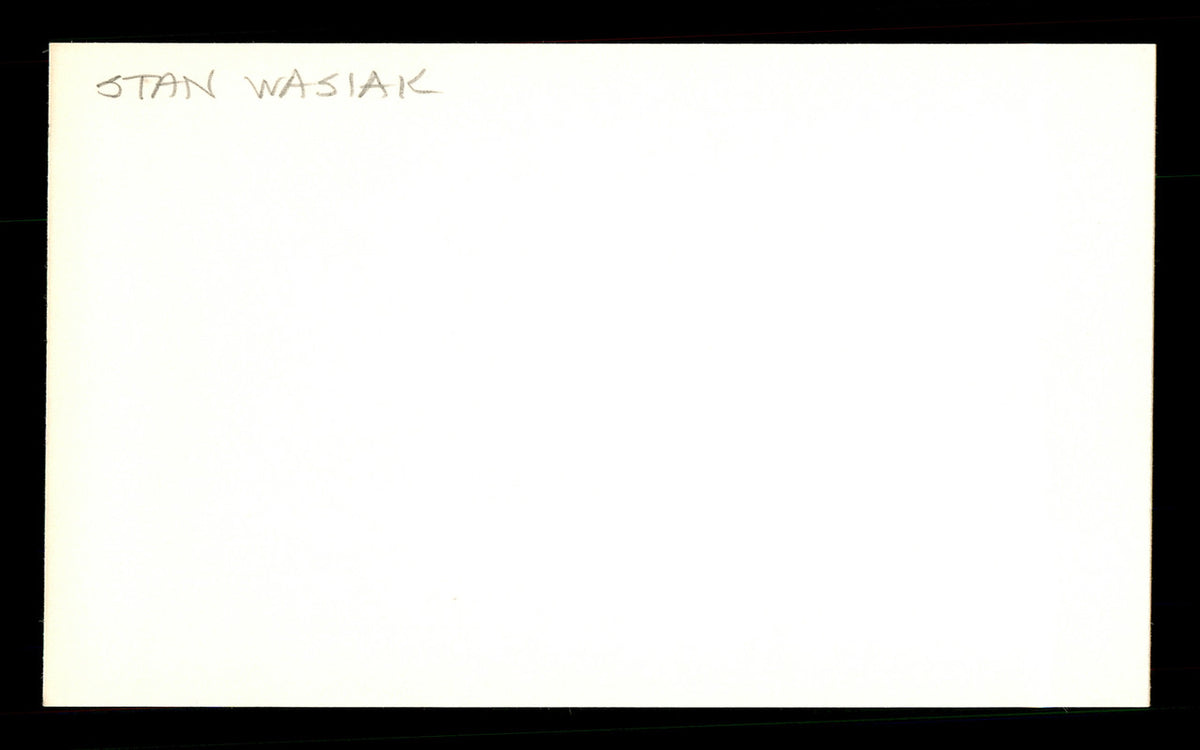 Stan Wasiak Autographed 3x5 Index Card Brooklyn Dodgers "Luck Always" SKU #174277
