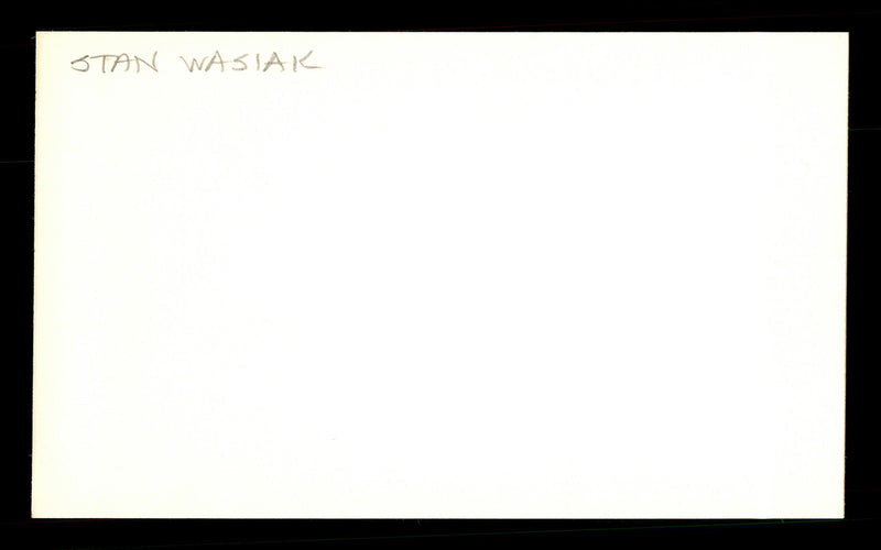 Stan Wasiak Autographed 3x5 Index Card Brooklyn Dodgers "Luck Always" SKU #174277