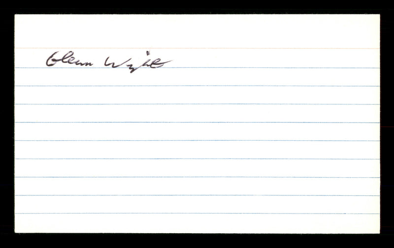 Glenn Wright Autographed 3x5 Index Card Brooklyn Dodgers SKU #174288