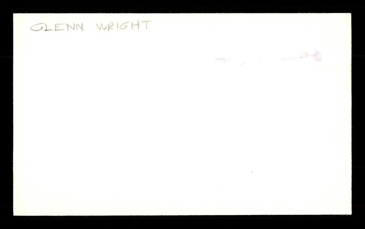 Glenn Wright Autographed 3x5 Index Card Brooklyn Dodgers SKU #174288