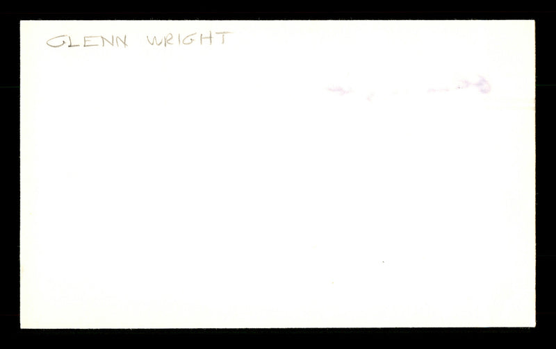 Glenn Wright Autographed 3x5 Index Card Brooklyn Dodgers SKU #174288