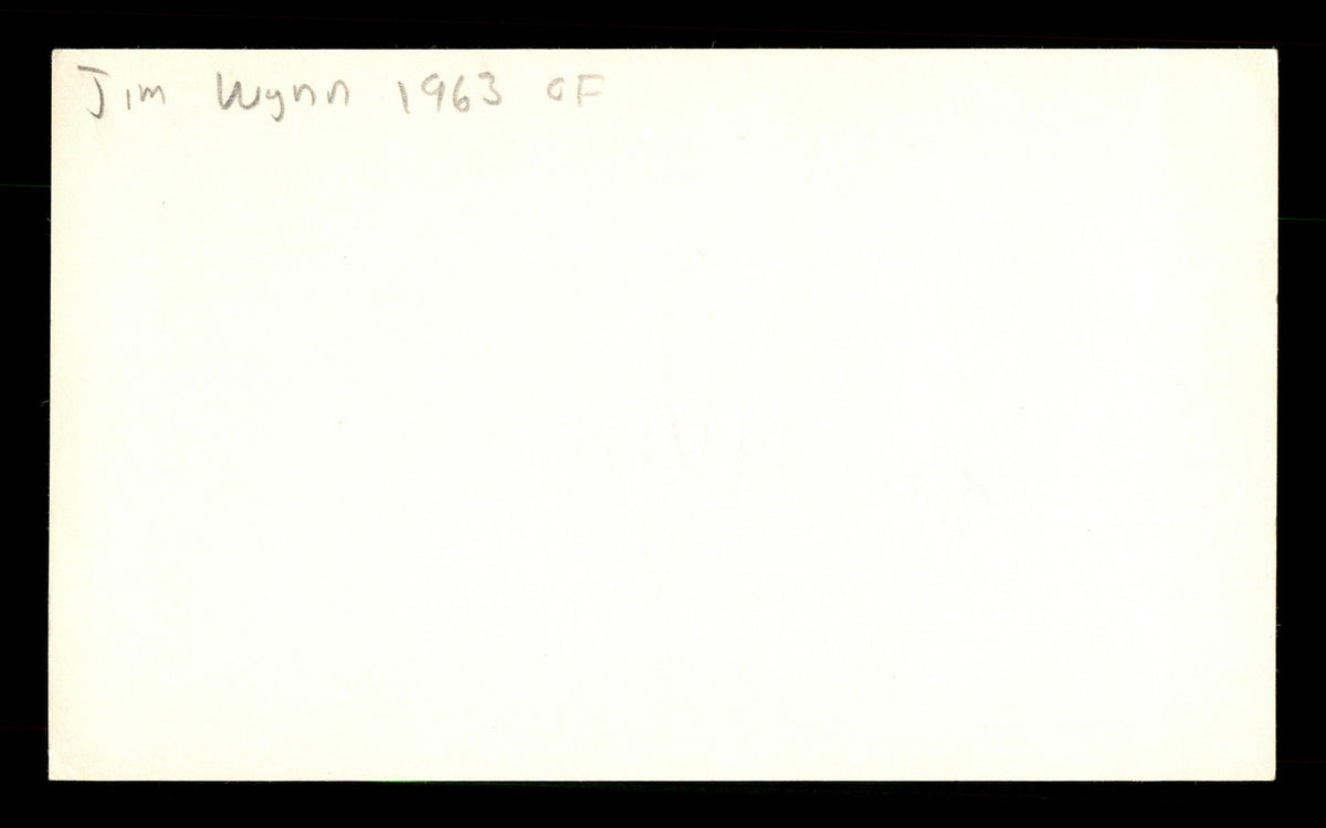 Jim Wynn Autographed 3x5 Index Card Houston Astros, Los Angeles Dodgers SKU #174290