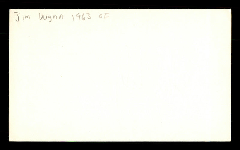 Jim Wynn Autographed 3x5 Index Card Houston Astros, Los Angeles Dodgers SKU #174290