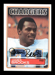James Brooks Autographed 1983 Topps Card #372 San Diego Chargers SKU #176044