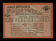 James Brooks Autographed 1983 Topps Card #372 San Diego Chargers SKU #176044