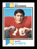 Mo Moorman Autographed 1973 Topps Card #84 Kansas City Chiefs SKU #176203