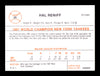 Hal Reniff Autographed 1986 1961 New York Yankees Renata Galasso Black & White Card #28 SKU #176212