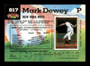 Mark Dewey Autographed 1992 Stadium Club Card #817 New York Mets SKU #183875