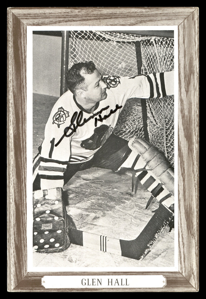 Glenn Hall Autographed 1964-67 Beehive Group 3 4.5x6.5 Photo Chicago Blackhawks SKU #176455