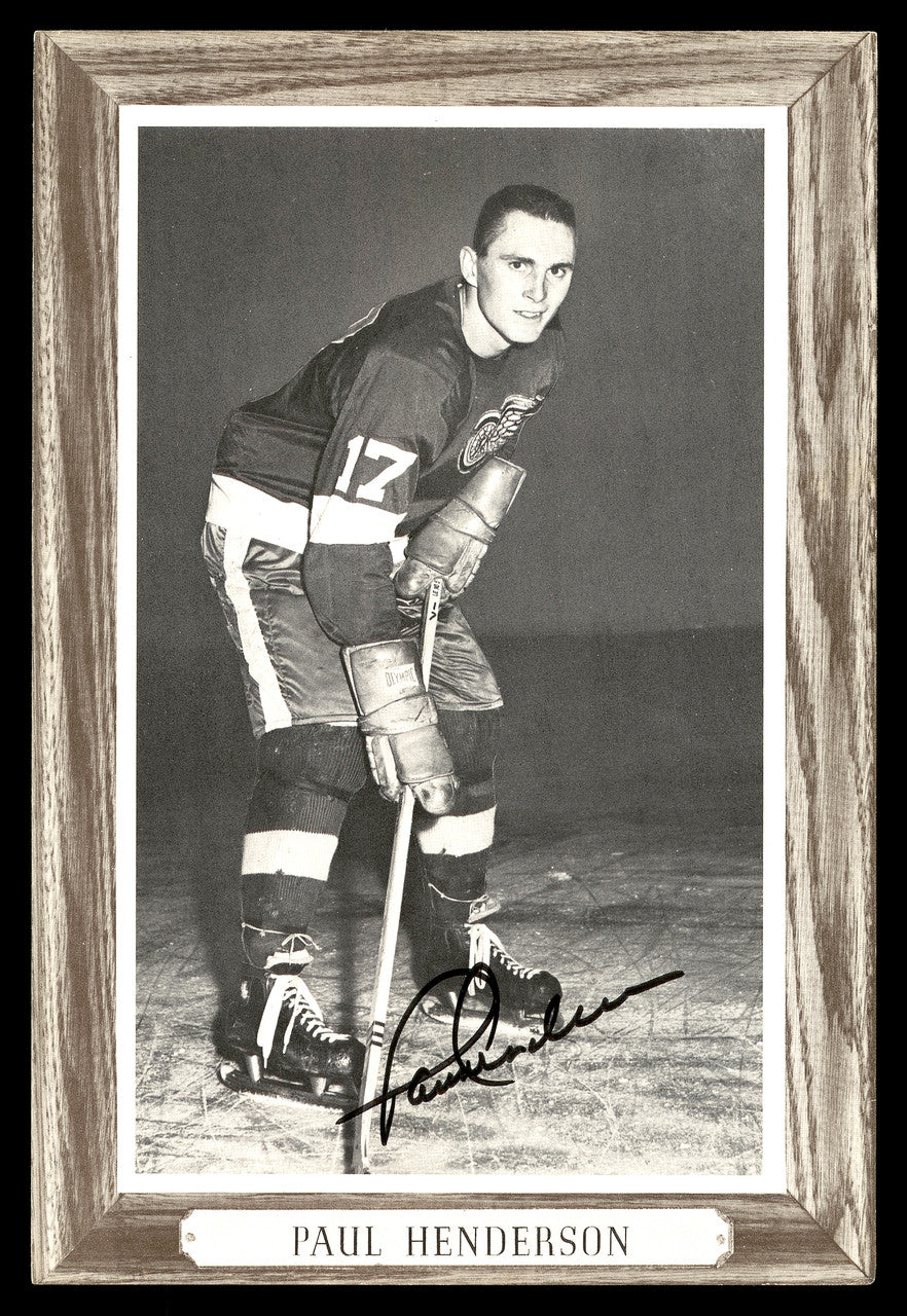 Paul Henderson Autographed 1964-67 Beehive Group 3 4.5x6.5 Photo Detroit Red Wings SKU #176495