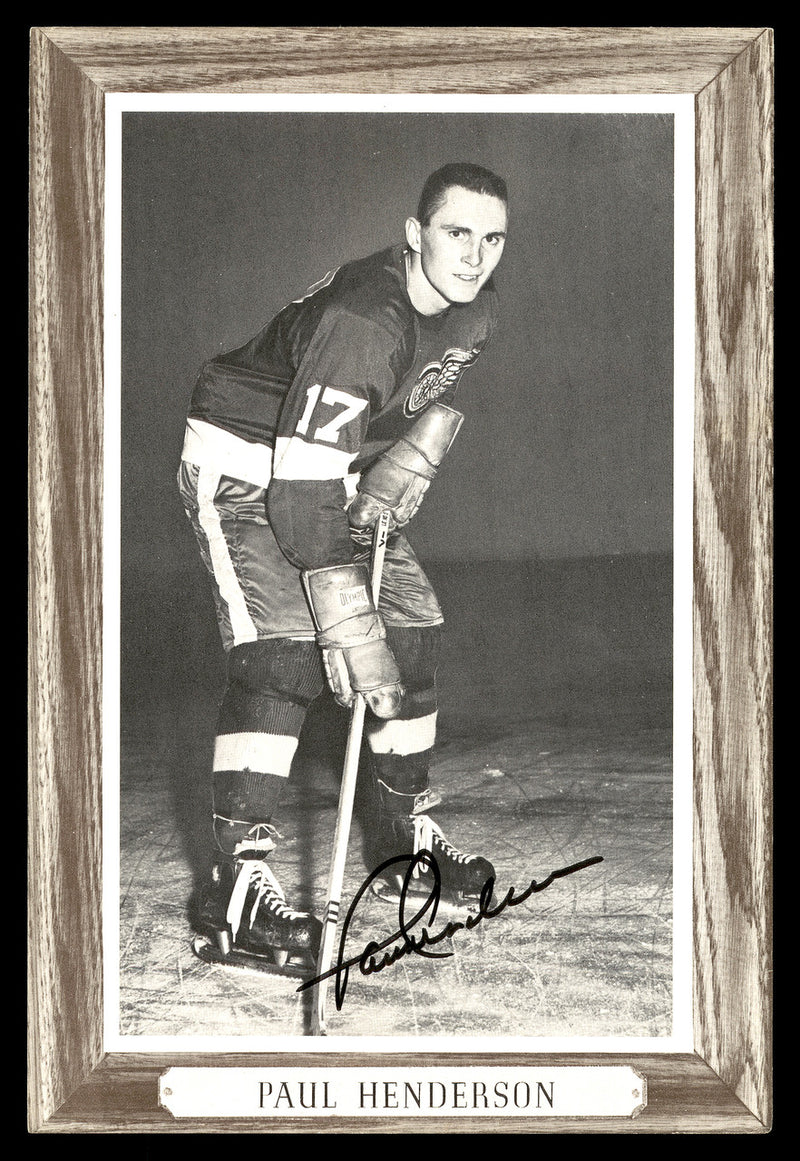 Paul Henderson Autographed 1964-67 Beehive Group 3 4.5x6.5 Photo Detroit Red Wings SKU #176495