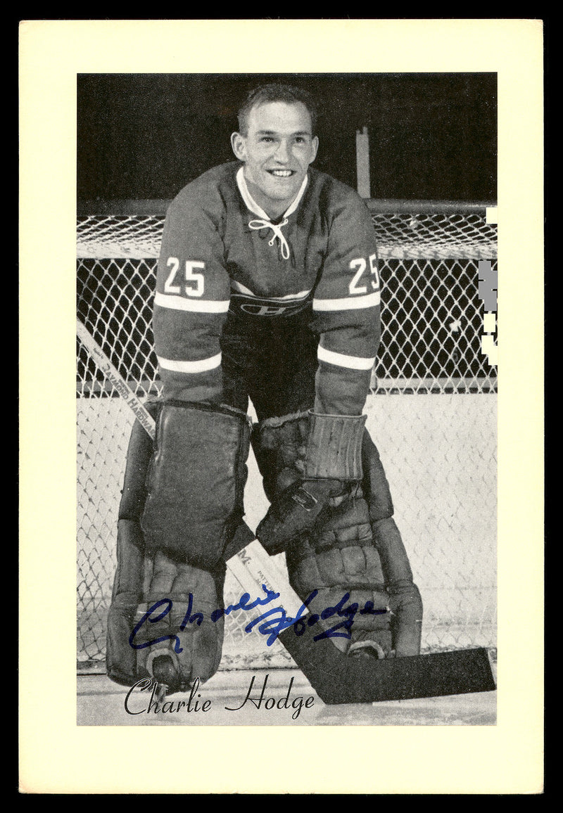 Charlie Hodge Autographed 1944-63 Beehive Group 2 4.5x6.5 Photo Montreal Canadiens SKU #176529