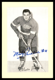 Marty Pavelich Autographed 1944-63 Beehive Group 2 4.5x6.5 Photo Detroit Red Wings SKU #176604
