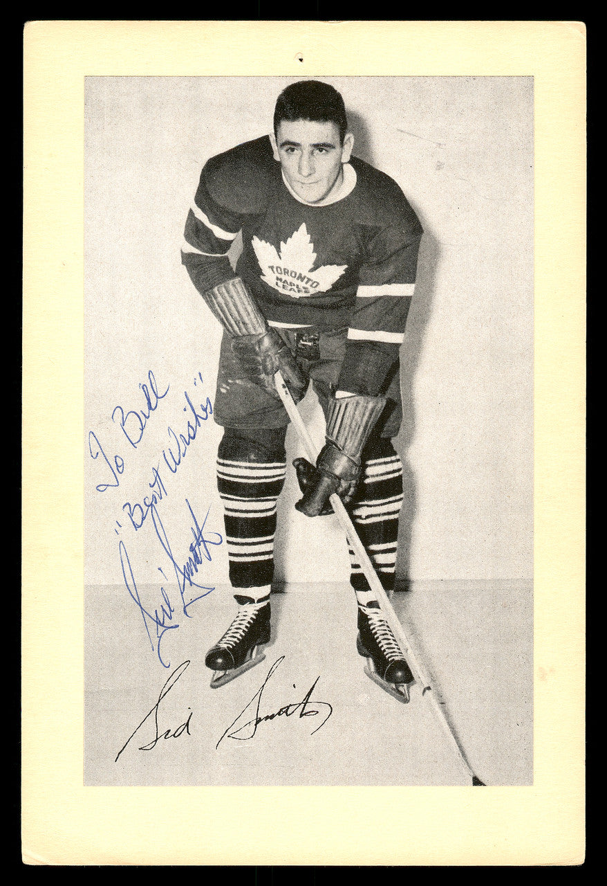 Sid Smith Autographed 1944-63 Beehive Group 2 4.5x6.5 Photo Toronto Maple Leafs "To Bill Best Wishes" SKU #176676