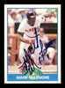 Mark McLemore Autographed 1989 Score Card #208 California Angels SKU #183902
