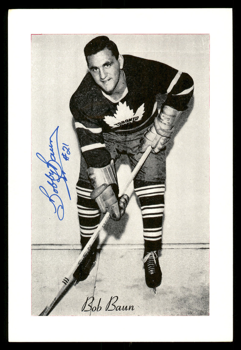 Bob "Bobby" Baun Autographed 1944-63 Beehive Group 2 4.5x6.5 Photo Toronto Maple Leafs SKU #176681