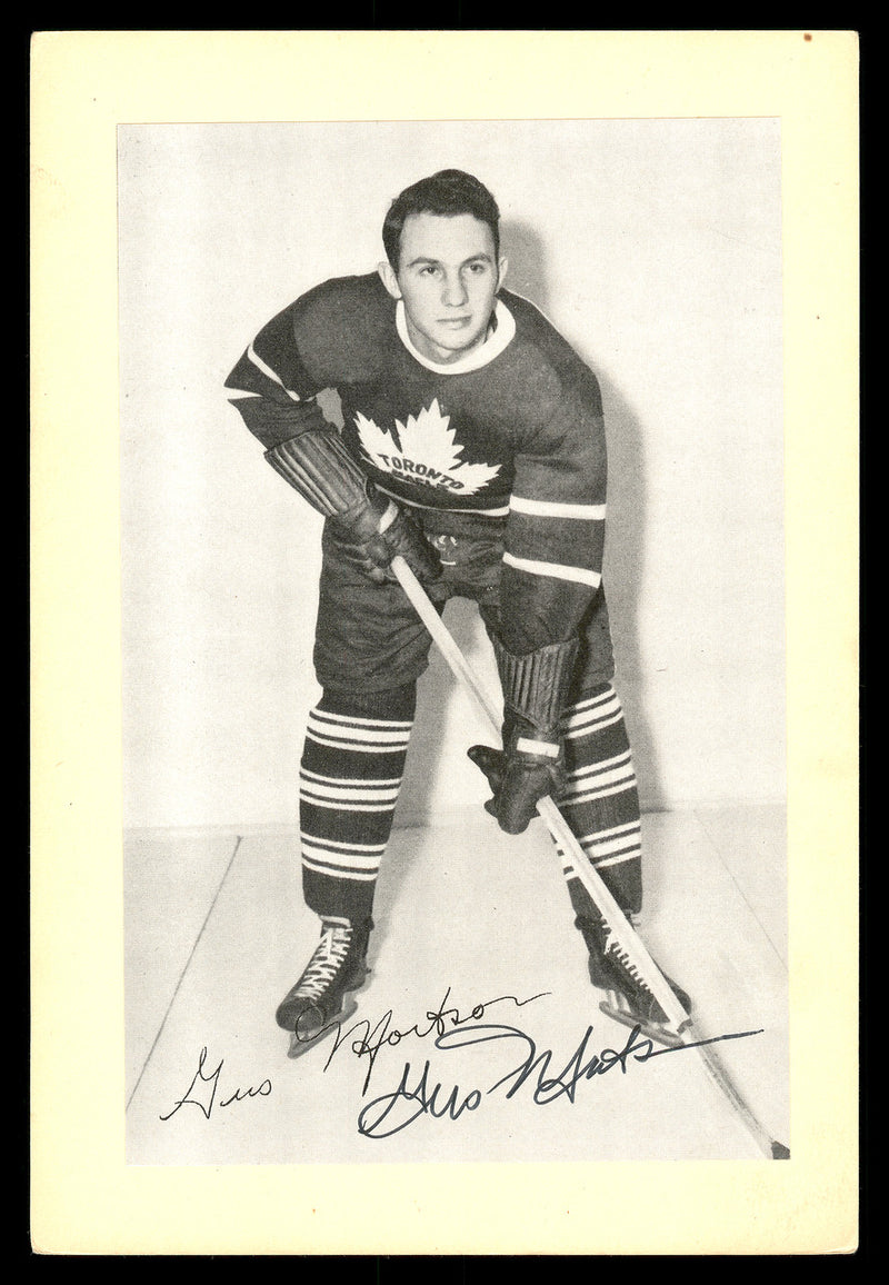 Gus Mortson Autographed 1944-63 Beehive Group 2 4.5x6.5 Photo Toronto Maple Leafs SKU #176685