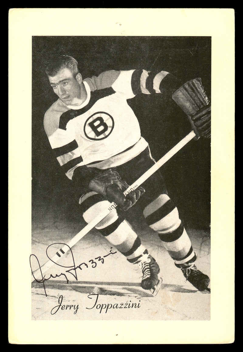 Jerry Toppazzini Autographed 1944-63 Beehive Group 2 4.5x6.5 Photo Boston Bruins SKU #176792