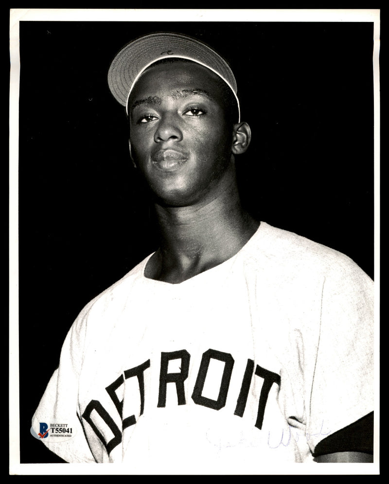 Jack Wood Autographed 8x10 Photo Detroit Tigers Vintage Signature Beckett BAS #T55041