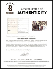 Oasis Autographed 8x12 Photo Band With 5 Signatures Including Noel & Liam Gallagher Beckett BAS #AC95435