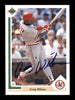 Craig Wilson Autographed 1991 Upper Deck Card #390 St. Louis Cardinals SKU #184146