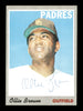 Ollie Brown Autographed 1970 Topps Card #130 San Diego Padres SKU #168116