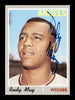 Rudy May Autographed 1970 Topps Card #203 California Angels SKU #168145