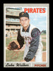 Luke Walker Autographed 1970 Topps Card #322 Pittsburgh Pirates SKU #168175