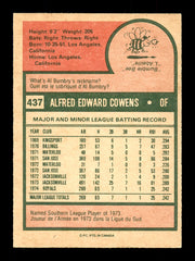 Al Cowens Autographed 1975 O-Pee-Chee Rookie Card #437 Kansas City Royals SKU #169400