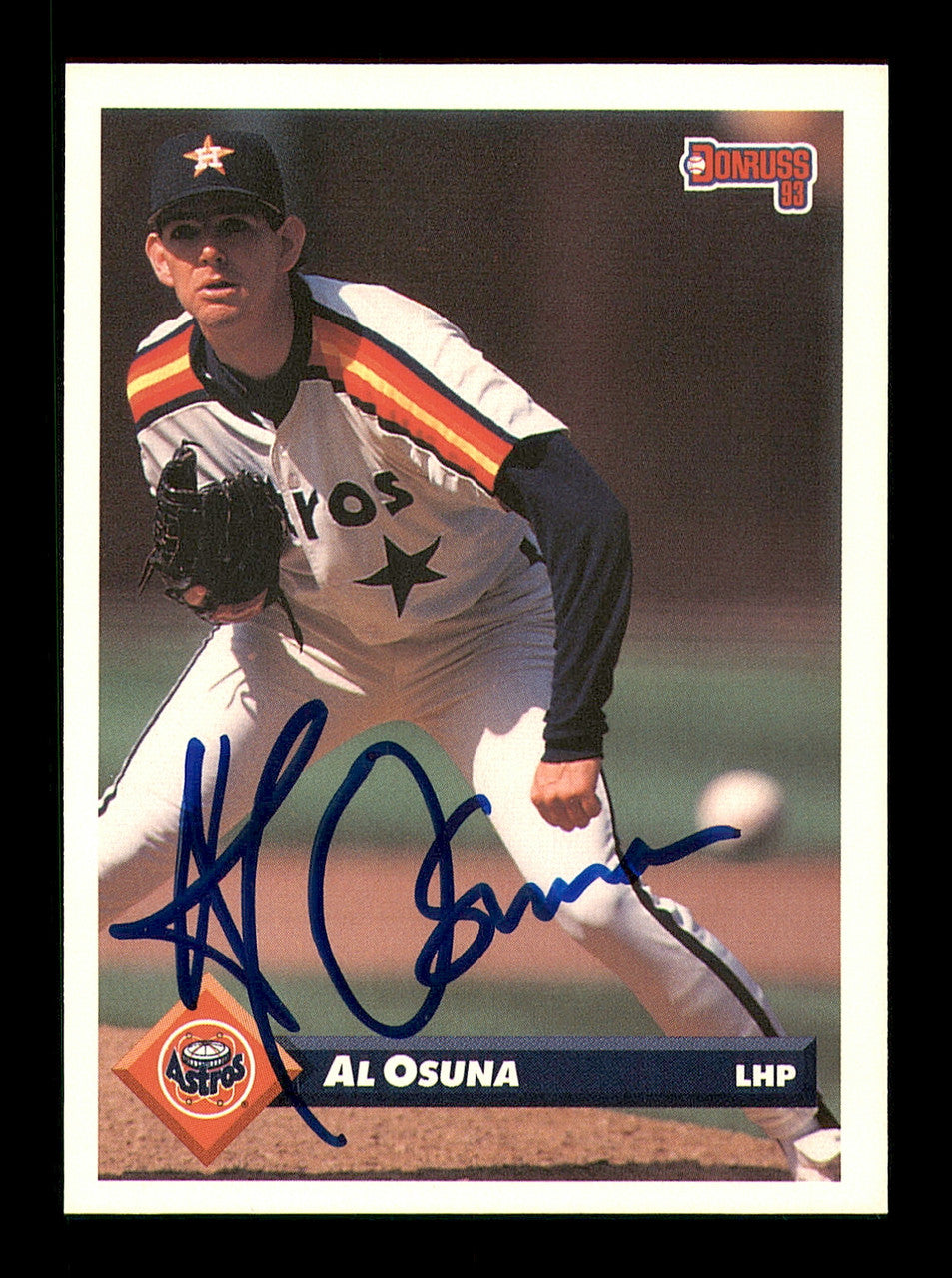 Al Osuna Autographed 1993 Donruss Card #216 Houston Astros SKU #184646