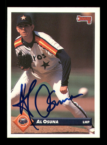 Al Osuna Autographed 1993 Donruss Card #216 Houston Astros SKU #184646