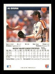 Al Osuna Autographed 1993 Donruss Card #216 Houston Astros SKU #184646