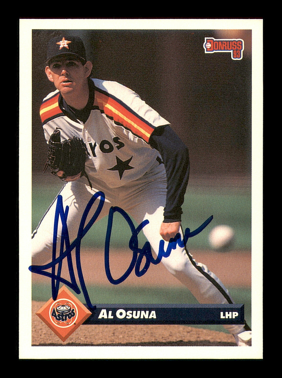 Al Osuna Autographed 1993 Donruss Card #216 Houston Astros SKU #184647